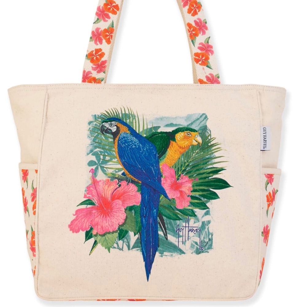 Guy Harvey Parrot Shoulder Tote NEW